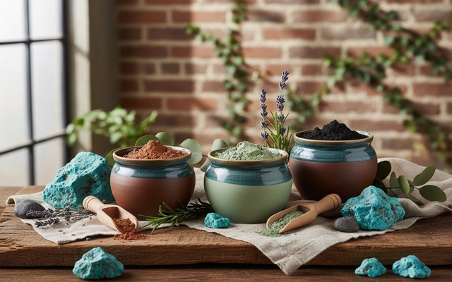Masques en argile<br>naturels pour une<br>peau éclatante